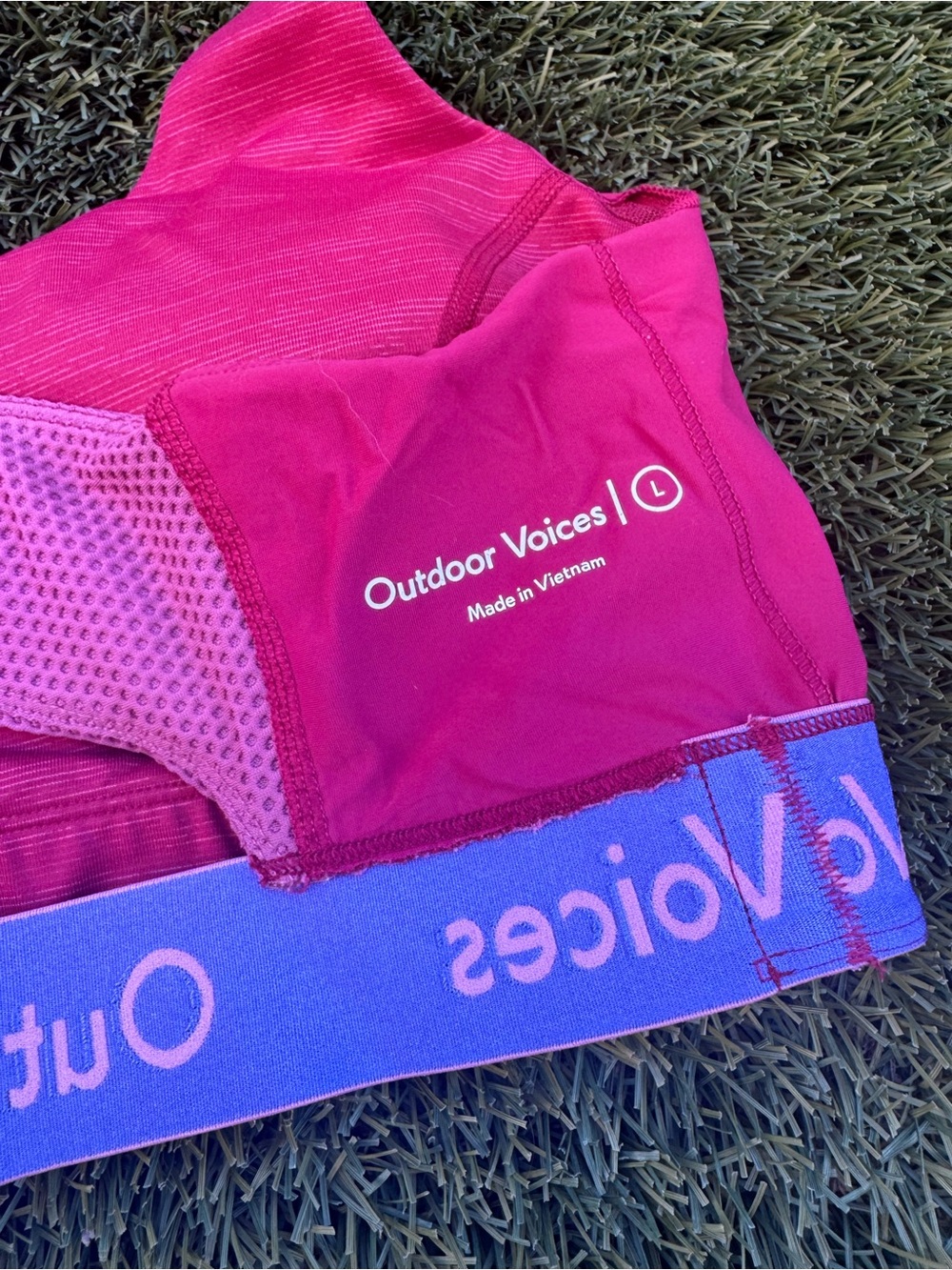 Outdoor Voices Pink Racerback Sports Bra - Picture 6 of 7